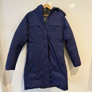The North Face Navy Women’s Arctic Puffer Long Parka Jacket